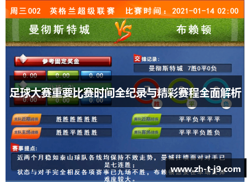 足球大赛重要比赛时间全纪录与精彩赛程全面解析